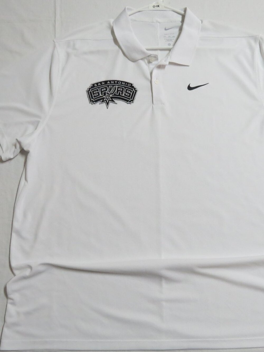 2XL SPURS White Nike Dri-Fit Men's #01K Polo Shirt
